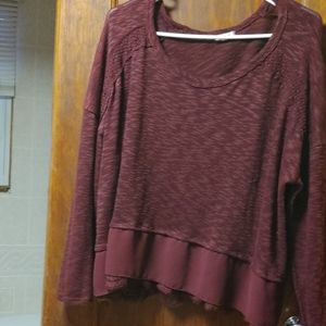 Maroon short blouse